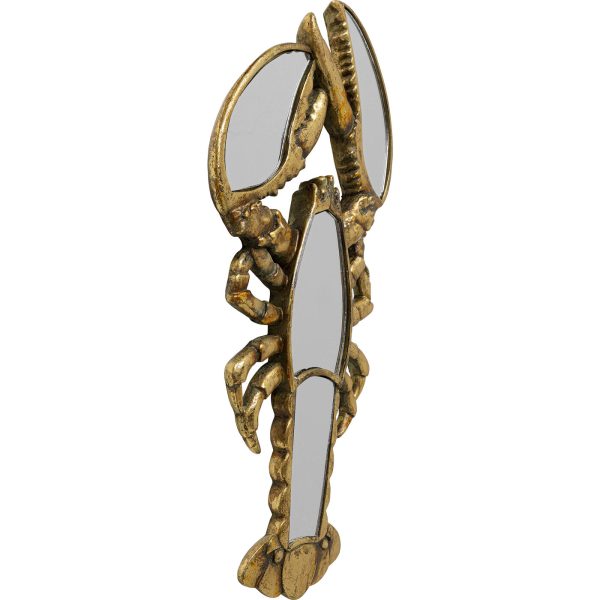Украшение настенное Lobster, коллекция "Лобстер" 26*47*7, Полирезин, Зеркальное стекло, Золотой — изображение 3