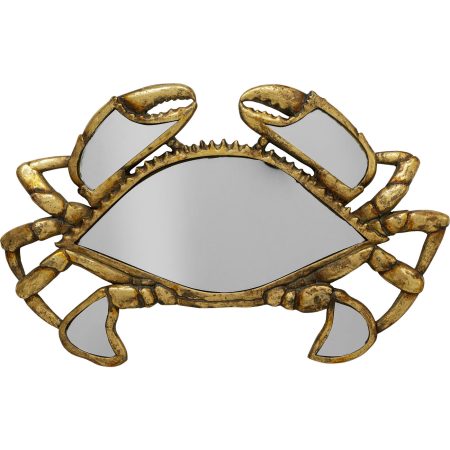 Украшение настенное Crab, коллекция "Краб" 43*27*4, Полирезин, Зеркальное стекло, Золотой