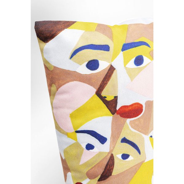 Подушка Faces, коллекция "Лица" 45*45*10, Полиэстер, Мультиколор — изображение 3