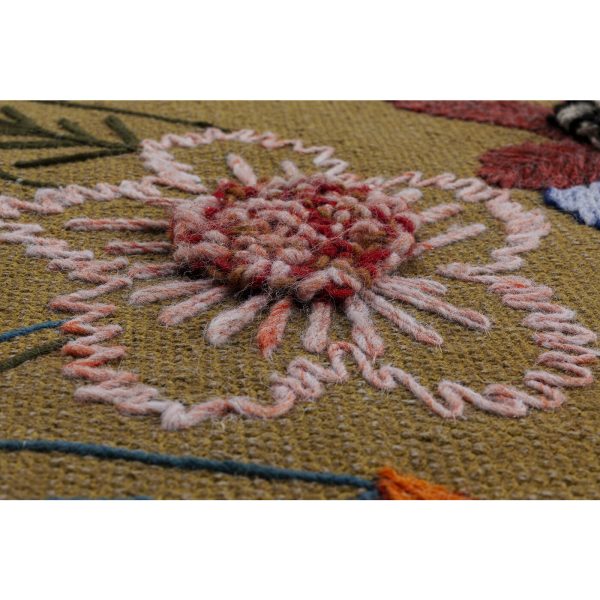 Ковер Flowers, коллекция "Цветы" 120*5*180, Хлопок, Желтый — изображение 4