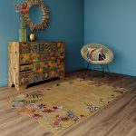 Ковер Flowers, коллекция "Цветы" 120*5*180, Хлопок, Желтый — изображение 2