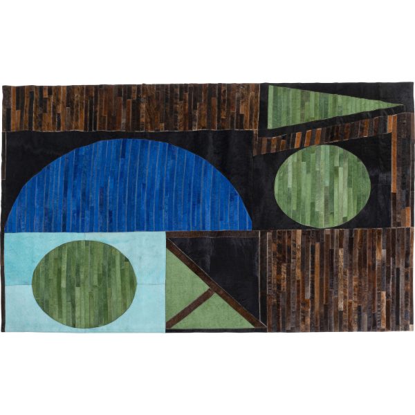 KARE-53027-1400x1400 Ковер Geometria, коллекция "Геометрия" 240*170*2, Воловья кожа, Шерсть, Мультиколор — изображение 1