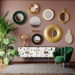 Зеркало Cobra, коллекция "Кобра" 23*32*6, Полирезин, Зеркальное стекло, МДФ, Золотой — изображение 2