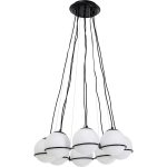 Люстра Bowls, коллекция "Шары" 71*130*71, Стекло, Сталь, Белый