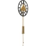 Часы настенные с маятником Clockwork, коллекция "Часовой Механизм" 46*126*4, Алюминий, Черный, Золотой — изображение 2