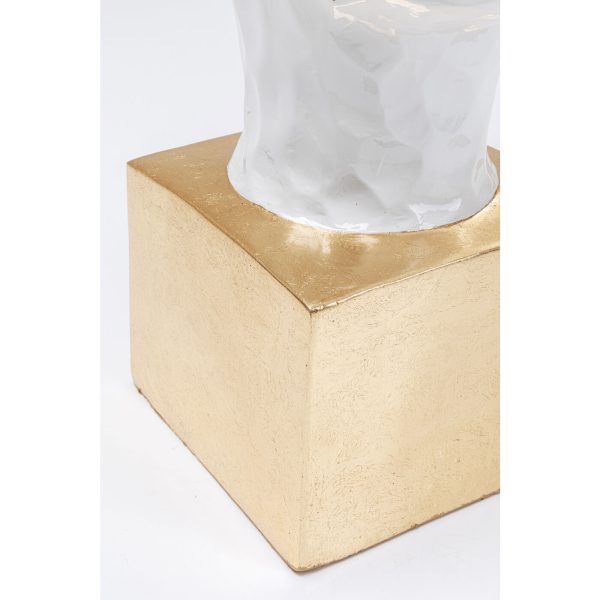 Кашпо Jeffrey, коллекция "Джеффри" 36*36*81, Стекловолокно, Белый, Золотой — изображение 4