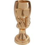 Кашпо Think About, коллекция "Размышления" 33*83*37, Стекловолокно, Золотой — изображение 4