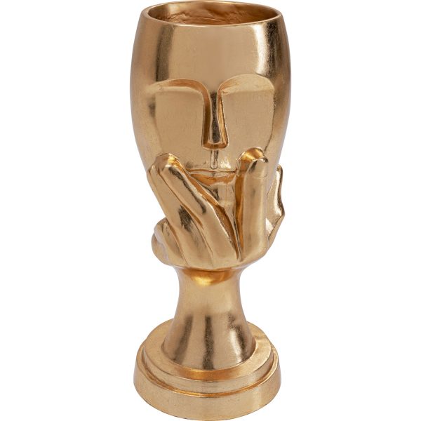 Кашпо Think About, коллекция "Размышления" 33*83*37, Стекловолокно, Золотой — изображение 4