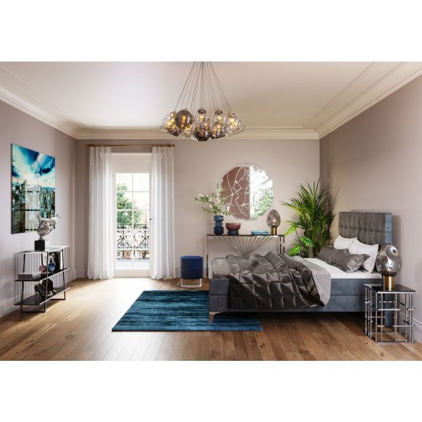 Лампа настольная Dough, коллекция "Тесто" 25*38*25, Стекло, Сталь, Серебряный — изображение 2