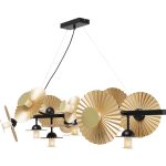 Люстра Sole, коллекция "Солнце" 140*150*28, Сталь, Золотой — изображение 2