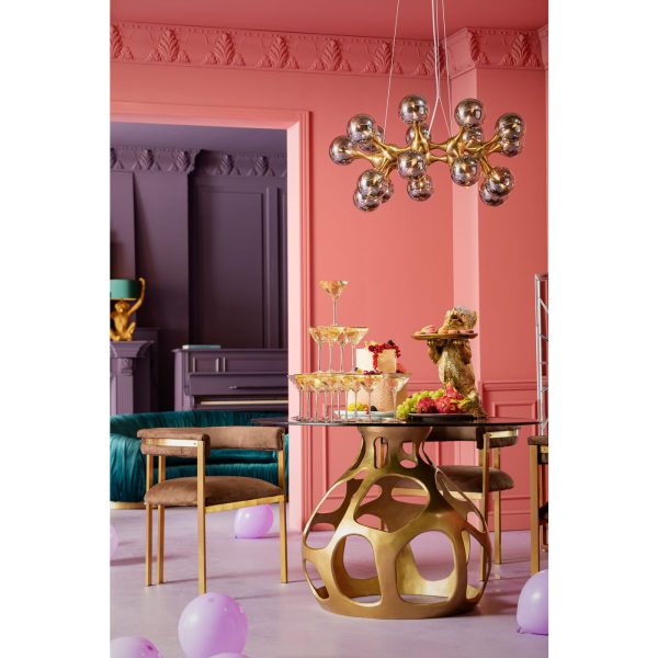 Люстра Atomic balls, коллекция "Атомные шары" 74*130*74, Сталь, Стекло, Черный, Золотой — изображение 3