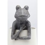 Лампа настольная Frog, коллекция "Лягушка" 23*58*29, Полирезин, Сталь, Лен, Серый — изображение 4