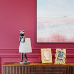 Лампа настольная Frog, коллекция "Лягушка" 23*58*29, Полирезин, Сталь, Лен, Серый — изображение 2