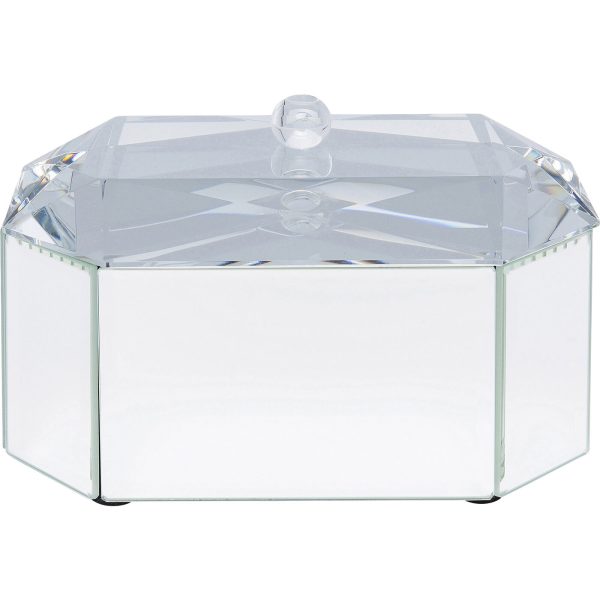 KARE-61870-1400x1400 Шкатулка Diamond, коллекция "Бриллиант" 18*13*12, МДФ, Зеркальное стекло, Бесцветный — изображение 1