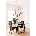 Люстра для столовой Concrete, коллекция "Бетон" 160*120*15, Бетон, Сталь, Эвкалипт, Серый — изображение 2