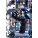 Предмет декоративный Ball, коллекция "Шар" 20*31*15, Полирезин, Стекло, Мрамор, Черный — изображение 2