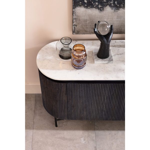 Предмет декоративный Ball, коллекция "Шар" 20*31*15, Полирезин, Стекло, Мрамор, Черный — изображение 3