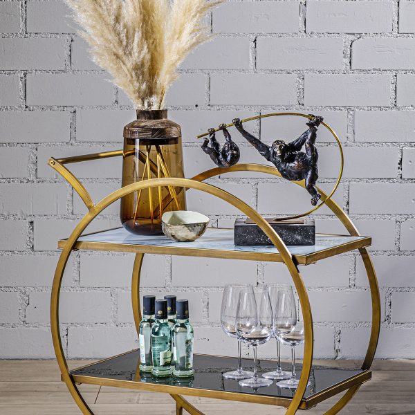 Предмет декоративный Monkey, коллекция "Обезьяна" 38*33*15, Сталь, Полирезин, Черный — изображение 3