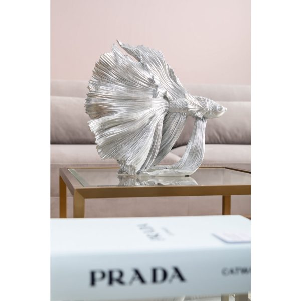 Статуэтка Fish, коллекция "Рыба" 34*37*14, Полирезин, Серебряный — изображение 4