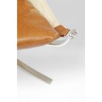 Кресло + пуф Washington, коллекция "Вашингтон", количество предметов 2 77*105*147, Воловья кожа, Нержавеющая сталь, Полиуретан, Коричневый — изображение 3