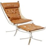 Кресло + пуф Washington, коллекция "Вашингтон", количество предметов 2 77*105*147, Воловья кожа, Нержавеющая сталь, Полиуретан, Коричневый — изображение 2