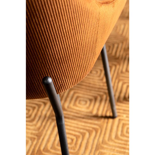 KARE-80020-master-mood-b-1400x1400 Стул с подлокотниками Avignon, коллекция "Авиньон" 58*79*62, Бархат, Полиуретан, ДСП, Сталь, Оранжевый — изображение 3