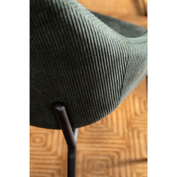 Стул с подлокотниками Avignon, коллекция "Авиньон" 59*80*61, Бархат, Полиуретан, ДСП, Сталь, Зеленый — изображение 3