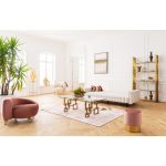 Диван-кровать Milchbar, коллекция "Молочный бар" 219*83*85, Полиуретан, ДВП, Каучуковое дерево, Бежевый — изображение 3