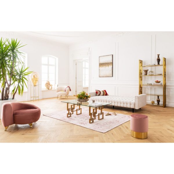 Диван-кровать Milchbar, коллекция "Молочный бар" 219*83*85, Полиуретан, ДВП, Каучуковое дерево, Бежевый — изображение 3