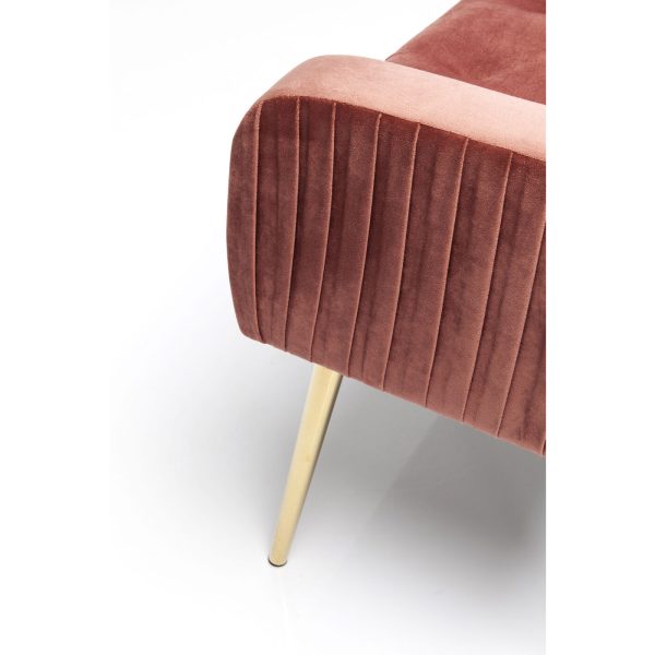 Скамья с подлокотниками Loft, коллекция "Лофт" 103*55*40, Полиэстер, Полиуретан, ДСП, Сталь, Розовый — изображение 3