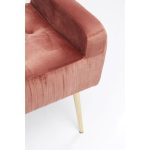 Скамья с подлокотниками Loft, коллекция "Лофт" 103*55*40, Полиэстер, Полиуретан, ДСП, Сталь, Розовый — изображение 4