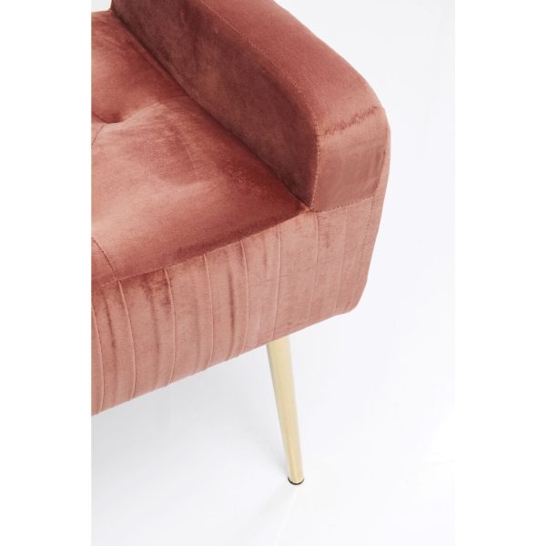 Скамья с подлокотниками Loft, коллекция "Лофт" 103*55*40, Полиэстер, Полиуретан, ДСП, Сталь, Розовый — изображение 4