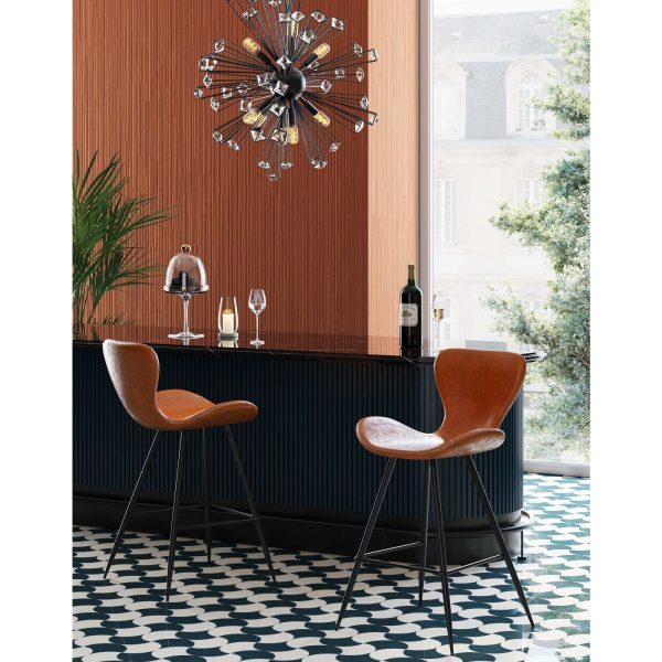 Стул барный Rusty, коллекция "Ржавый" 53*91*53, Искусственная кожа, Сталь, Полиуретан, Коричневый — изображение 2