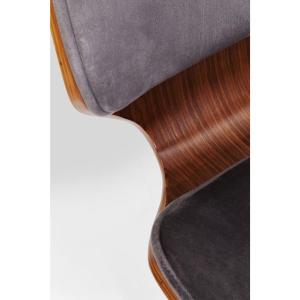 Стул Gigi, коллекция "Джиджи" 49*85*62, Бархат, Полиуретан, МДФ, Дуб, Серый — изображение 3