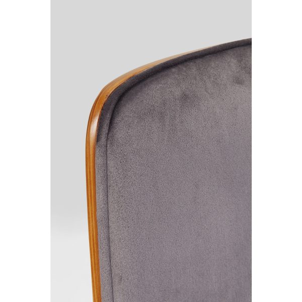 Стул Gigi, коллекция "Джиджи" 49*85*62, Бархат, Полиуретан, МДФ, Дуб, Серый — изображение 4