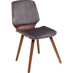 Стул Gigi, коллекция "Джиджи" 49*85*62, Бархат, Полиуретан, МДФ, Дуб, Серый — изображение 2