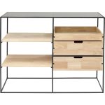 Комод Kopenhagen, коллекция "Копенгаген", ручная работа 100*80*40, Сталь, Каучуковое дерево, Стекло, Черный, Бежевый