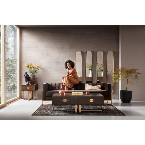 KARE-83875-master-mood-a-1400x1400 Тумба прикроватная Osaka, коллекция "Осака" 55*60*55, Нержавеющая сталь, Шпон, МДФ, Коричневый — изображение 2