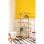 Стеллаж Zoom, коллекция "Зум" 76*180*39, Нержавеющая сталь, Стекло, Золотой — изображение 3