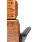 Кресло офисное Checker, коллекция "Шашка" 75*118*75, Полиуретан, ДСП, Сталь, Черный — изображение 3