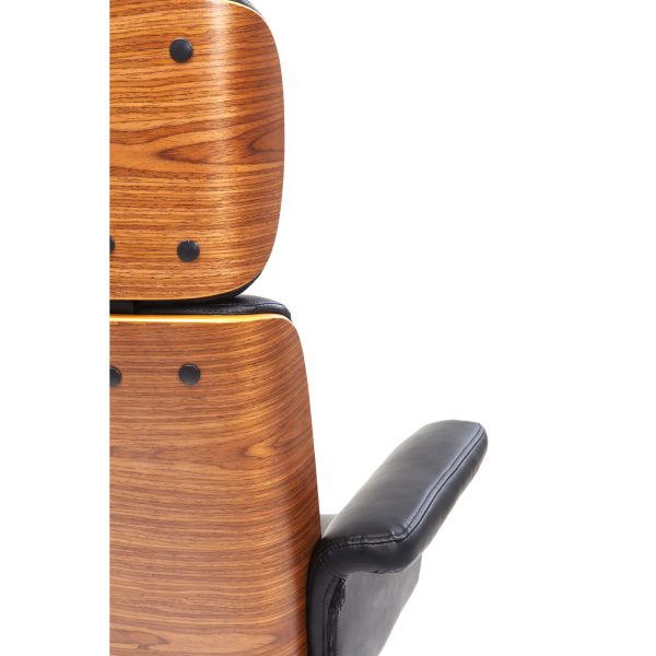 KARE-83959-detail-a-1400x1400 Кресло офисное Checker, коллекция "Шашка" 75*118*75, Полиуретан, ДСП, Сталь, Черный — изображение 3