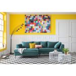 Диван угловой Gianni, коллекция "Джанни" 290*88*167, Бархат, МДФ, Бук, Изумрудный — изображение 2