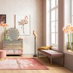 Скамья мягкая Crossover, коллекция "Кроссовер" 151*40*41, Бархат, Полиэстер, Бук, Сталь, Розовый — изображение 4