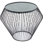 Столик приставной Beam, коллекция "Луч" 43*32*43, Мрамор, Сталь, Зеленый