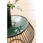 Столик приставной Beam, коллекция "Луч" 43*32*43, Мрамор, Сталь, Зеленый — изображение 2