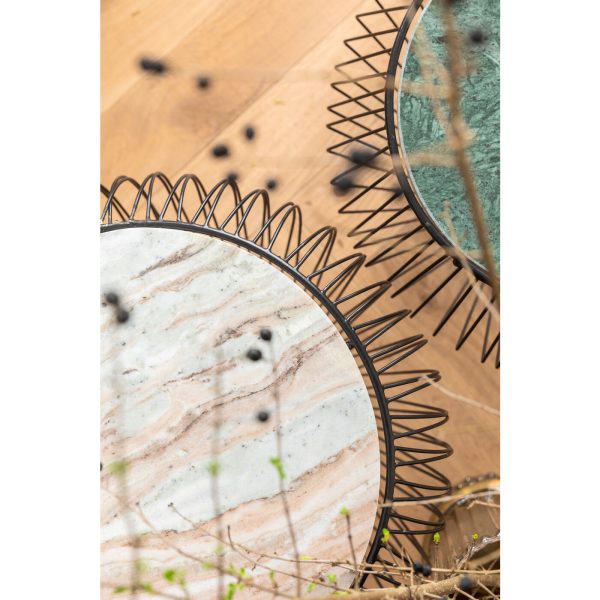 Столик приставной Beam, коллекция "Луч" 43*32*43, Мрамор, Сталь, Зеленый — изображение 4