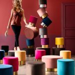 Пуф Cherry, коллекция "Вишня" 35*42*35, Полиэстер, ДСП, Полиуретан, Бордовый — изображение 3