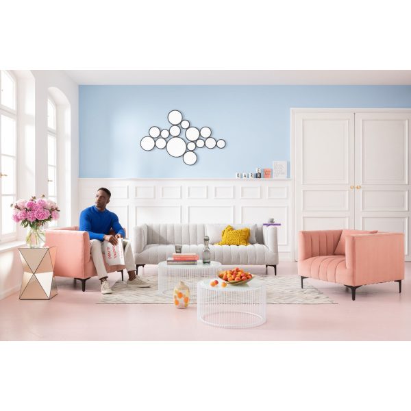 Диван Fiesta, коллекция "Фиеста" 200*68*87, Полиэстер, Полиуретан, Сосна, Сталь, Серый — изображение 2