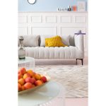 Диван Fiesta, коллекция "Фиеста" 200*68*87, Полиэстер, Полиуретан, Сосна, Сталь, Серый — изображение 3