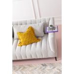 Диван Fiesta, коллекция "Фиеста" 200*68*87, Полиэстер, Полиуретан, Сосна, Сталь, Серый — изображение 4